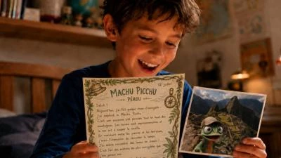 Lecture d'un enfant d'une lettre