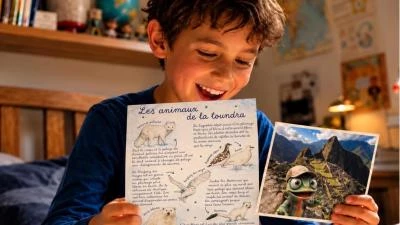 Lecture d'un enfant d'une lettre
