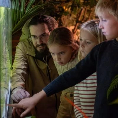 enfants devant axolotl