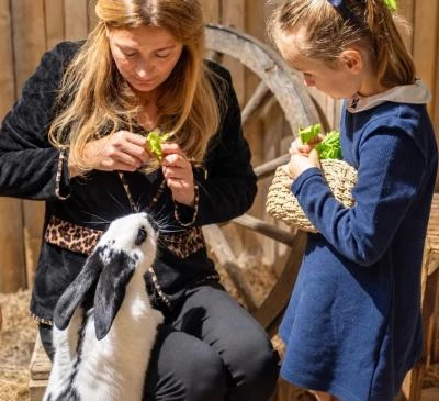 Famille avec lapin